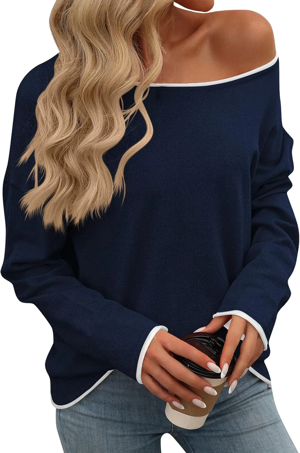 2024 Womens Sweaters Fall Winter Outfits Long Sleeve Button Down Ruffle Knitted Pullover Casual V Neck Jumper Tops