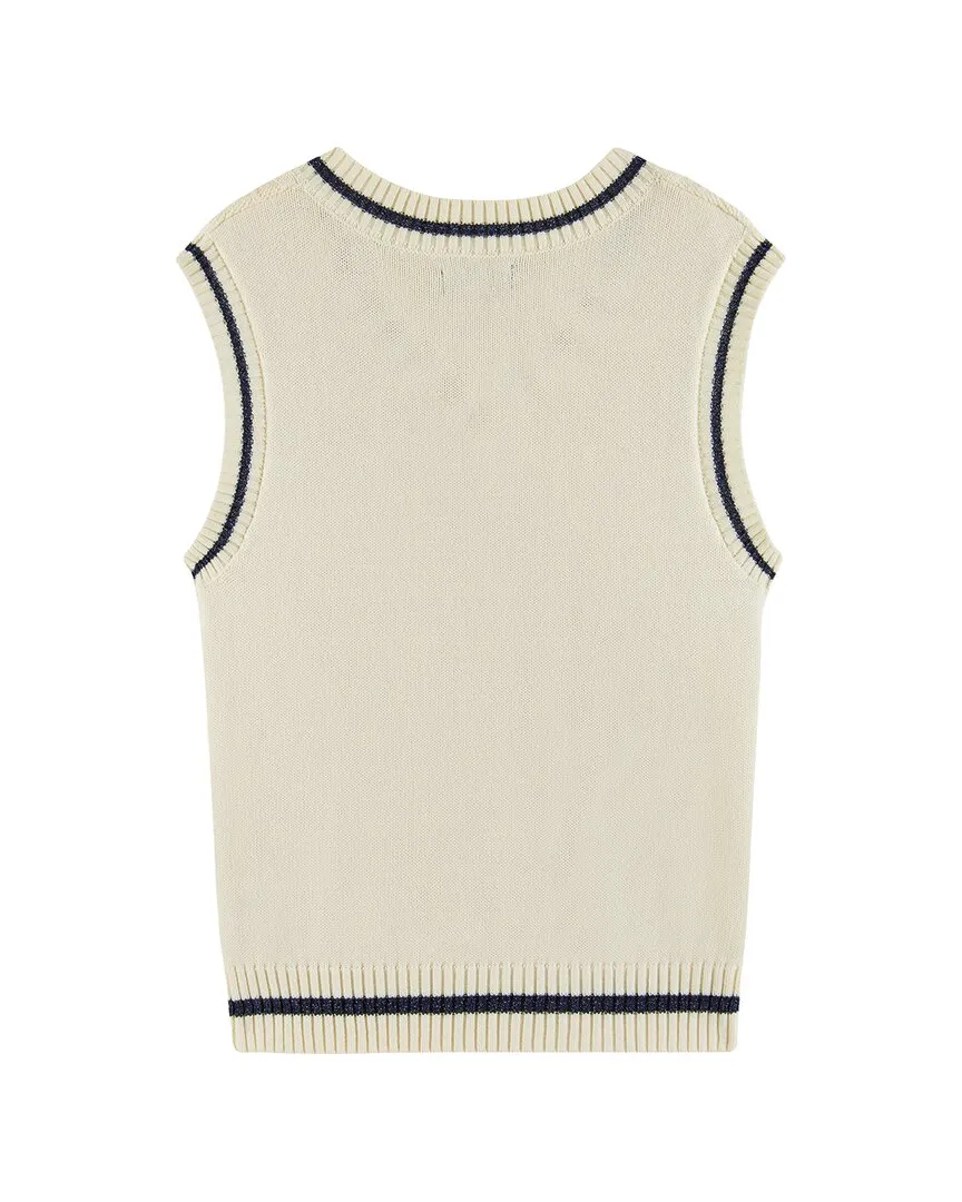 Andy & Evan Oversized Cable Knit Sweater Vest