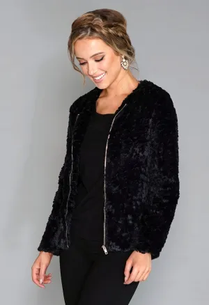 Black Faux Fur Jacket