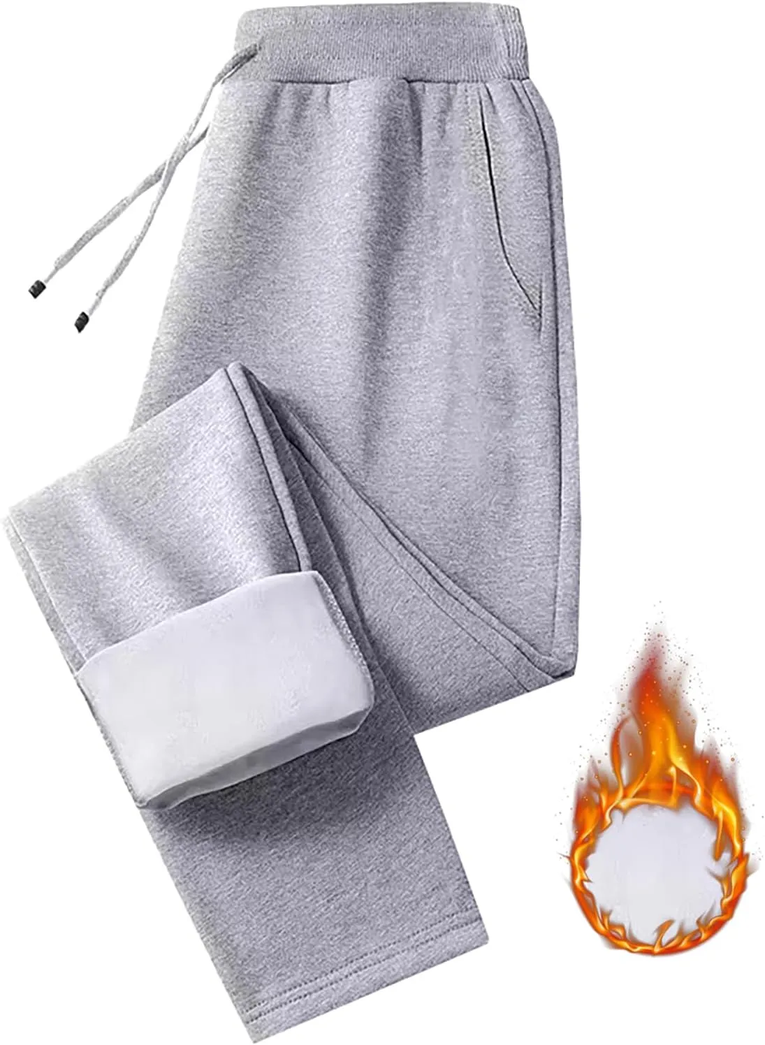 Fleece Lined Sweatpants Women Joggers for Women Casual Pants High Waisted Thermal Winter Warm Pants for Straight