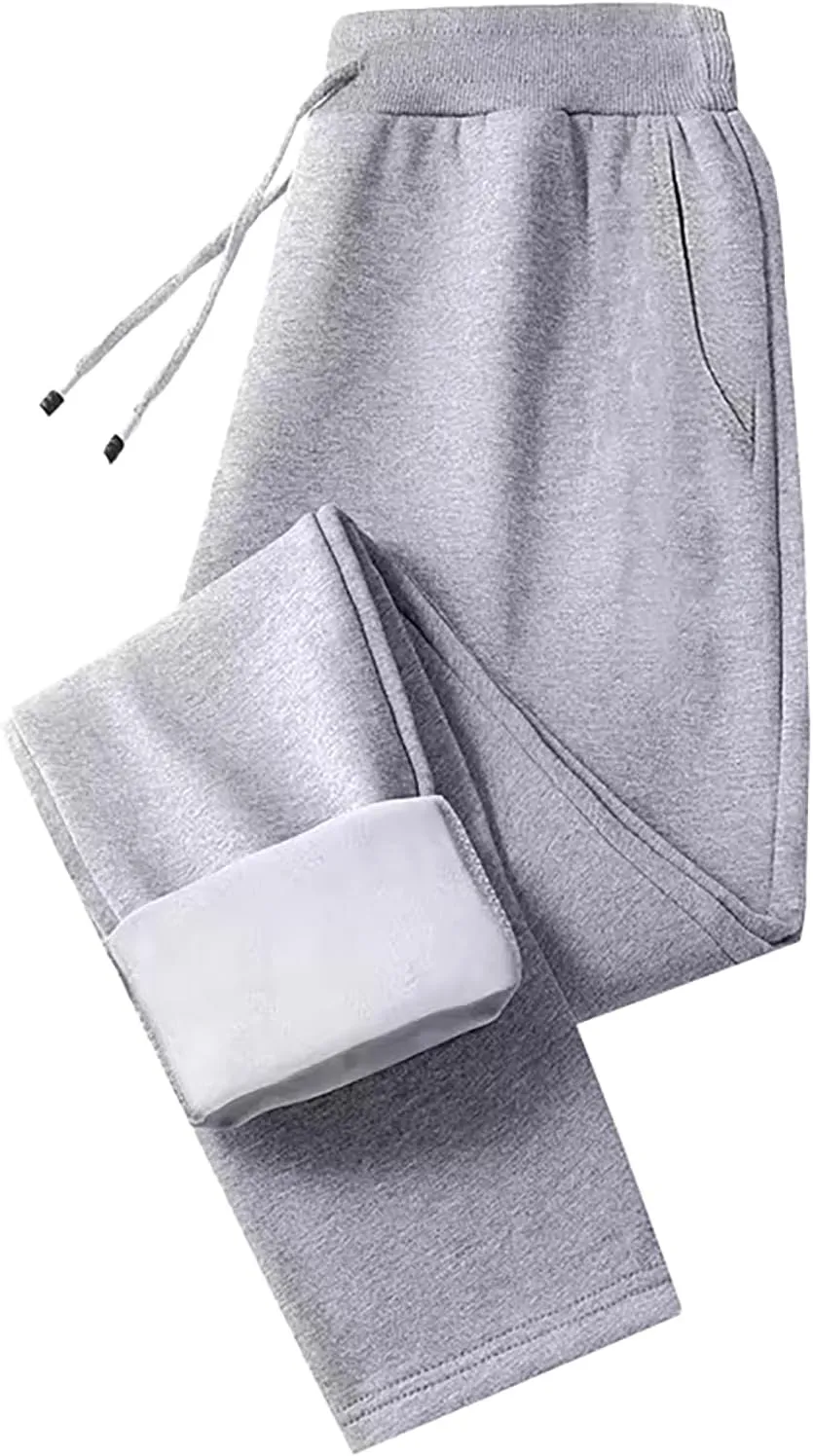 Fleece Lined Sweatpants Women Joggers for Women Casual Pants High Waisted Thermal Winter Warm Pants for Straight