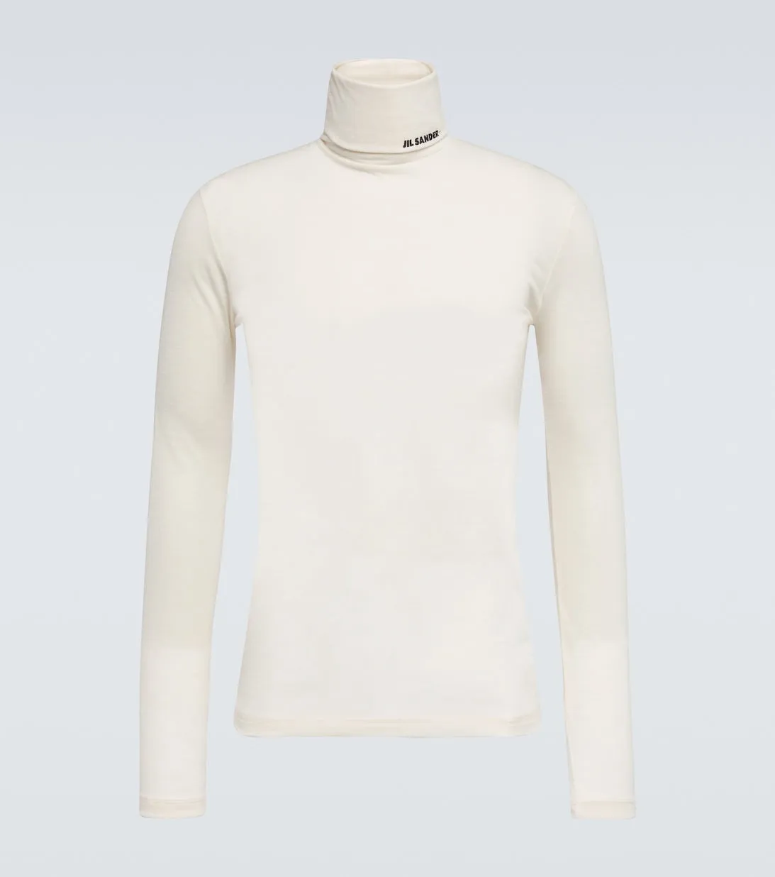 Jil Sander Logo Turtleneck Sweater, White