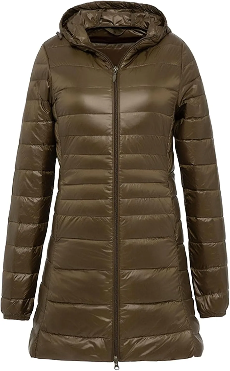 Long Puffer Coat Women Winter Packable Down Jacket Hooded Plus Size Ultralight Long Down Coats Warm Parka Maxi Outwear