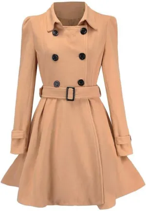 Pea Coats for Women Button Up Wool Coats Tweed Coat Plus Size Y2K Cardigan Fall Winter Long Sleeve Jacket Warm Outwear