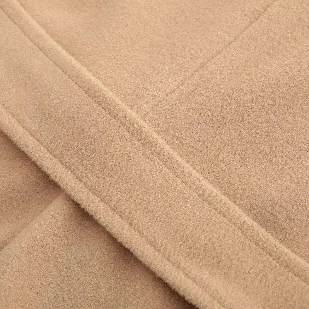 Pea Coats for Women Button Up Wool Coats Tweed Coat Plus Size Y2K Cardigan Fall Winter Long Sleeve Jacket Warm Outwear