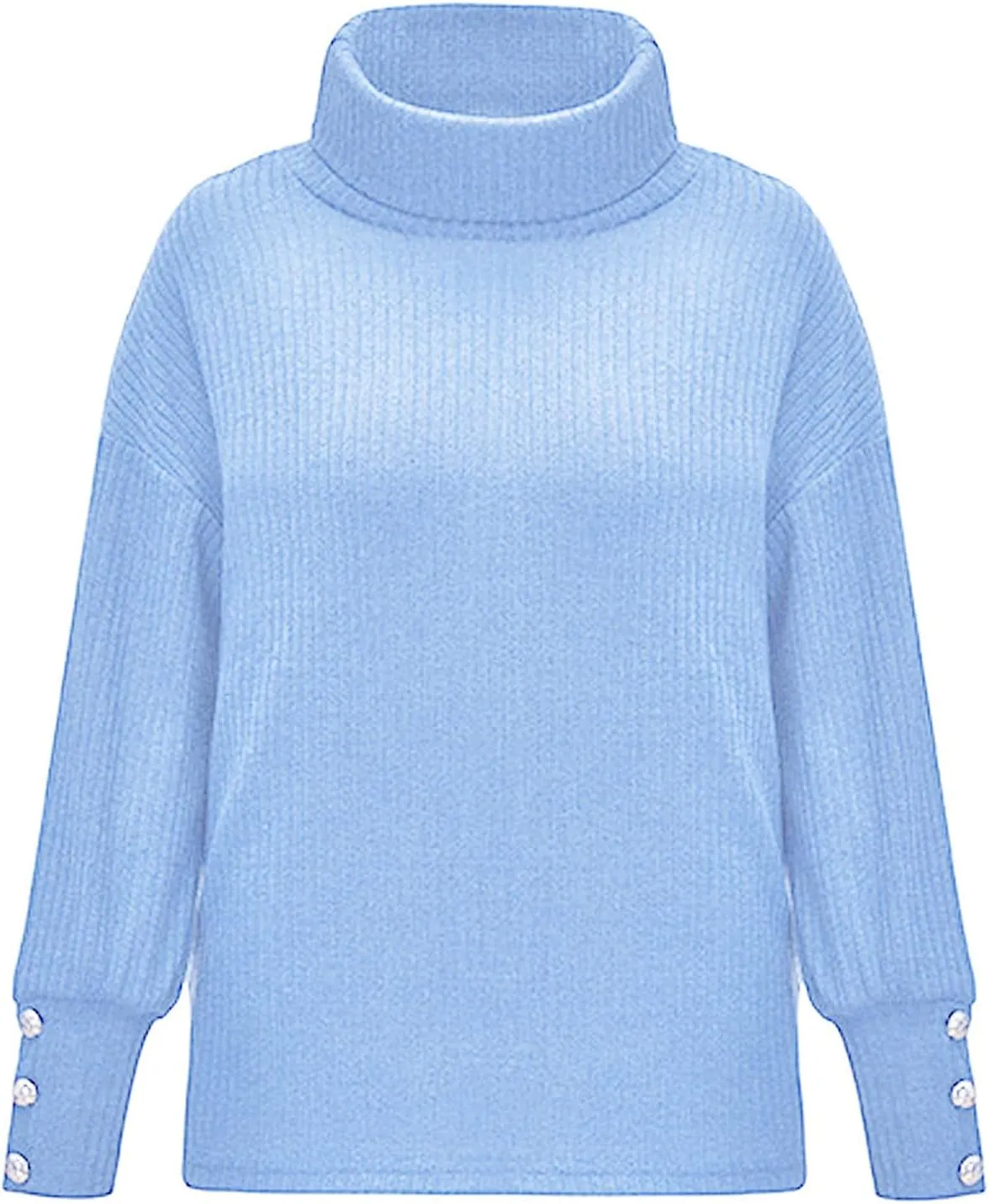 Turtleneck Pullover Tops Ladies Loose Large Size Thick Knitted Sweater Bottom Shirt Womens' Turtleneck Long Sleeve