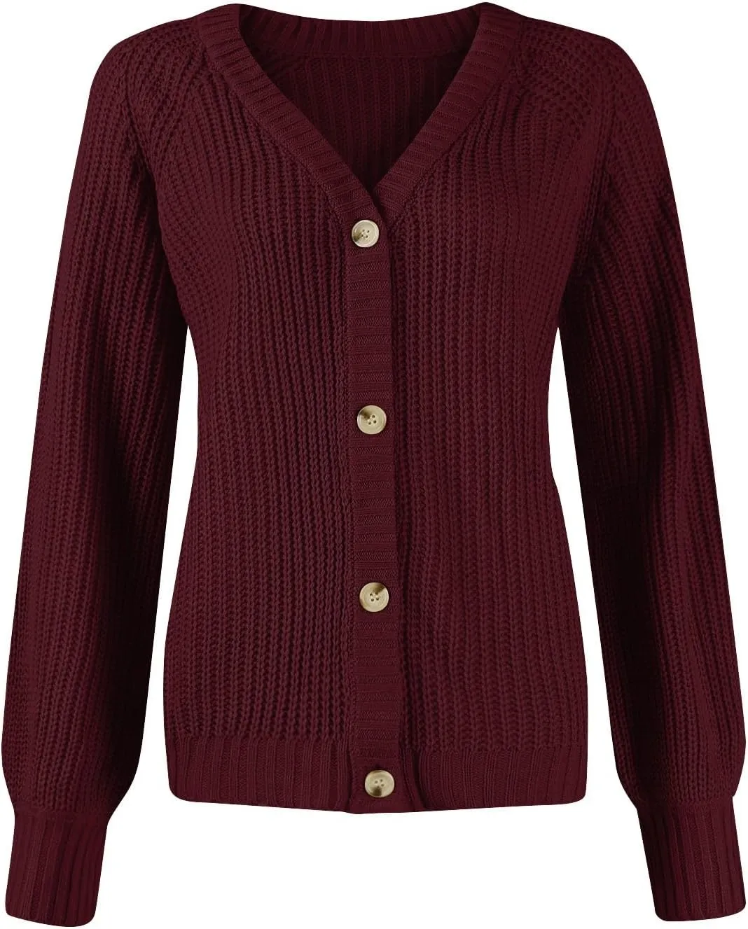 Women's Button Down Sweater Long Sleeve Fall Strpied Caridigan Casual Fashion Open Front V Neck Knitted Jackets
