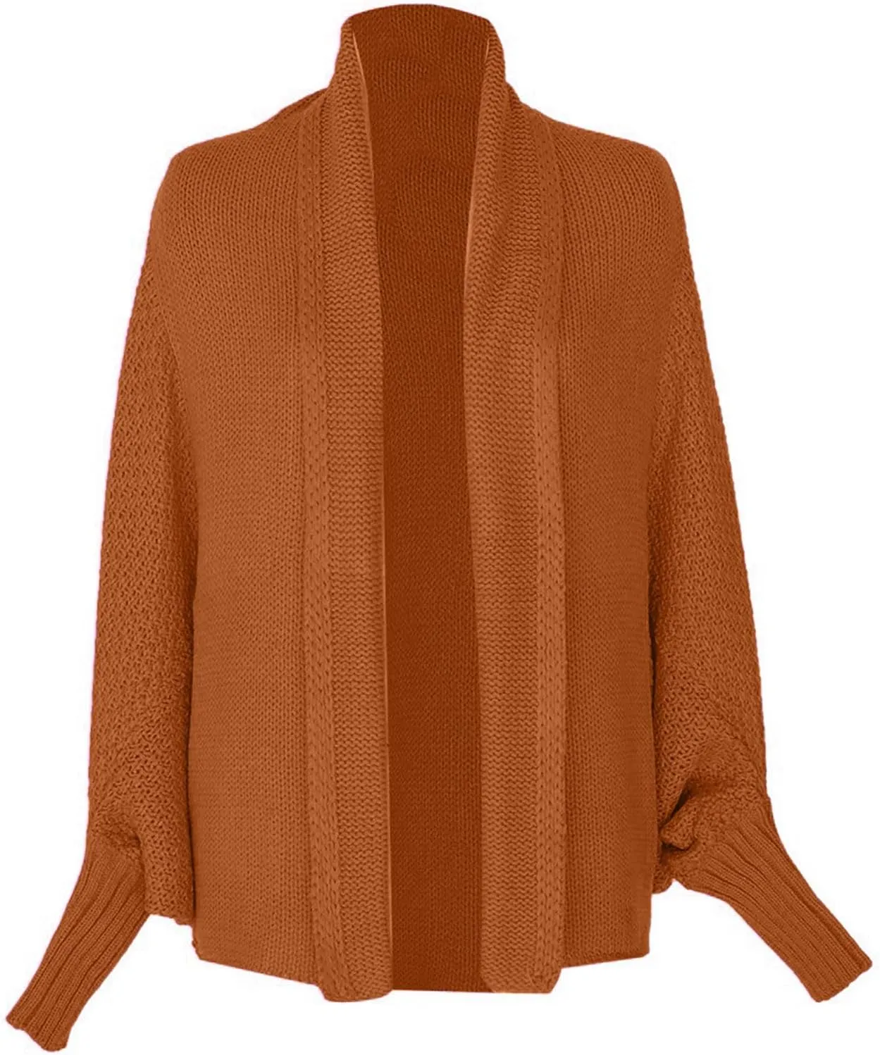 Womens Kimono Batwing Cable Knitted Slouchy Oversized Wrap Cardigan Sweaters Trendy Casual Duster Lightweight Cardigan