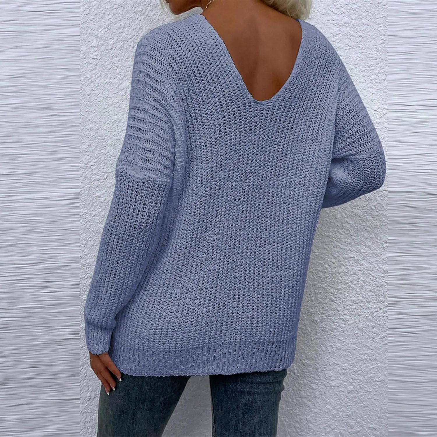 Women's Long Sleeve V Neck Cable Knit Sweater Preppy Jumper 2025 Spring Pullover Ladies Dressya Casual Outfits