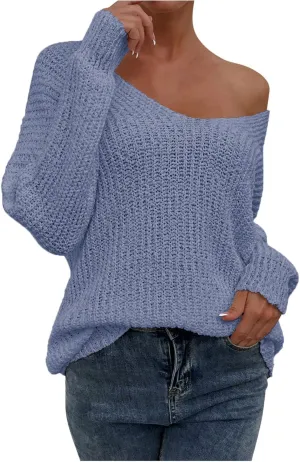 Women's Long Sleeve V Neck Cable Knit Sweater Preppy Jumper 2025 Spring Pullover Ladies Dressya Casual Outfits