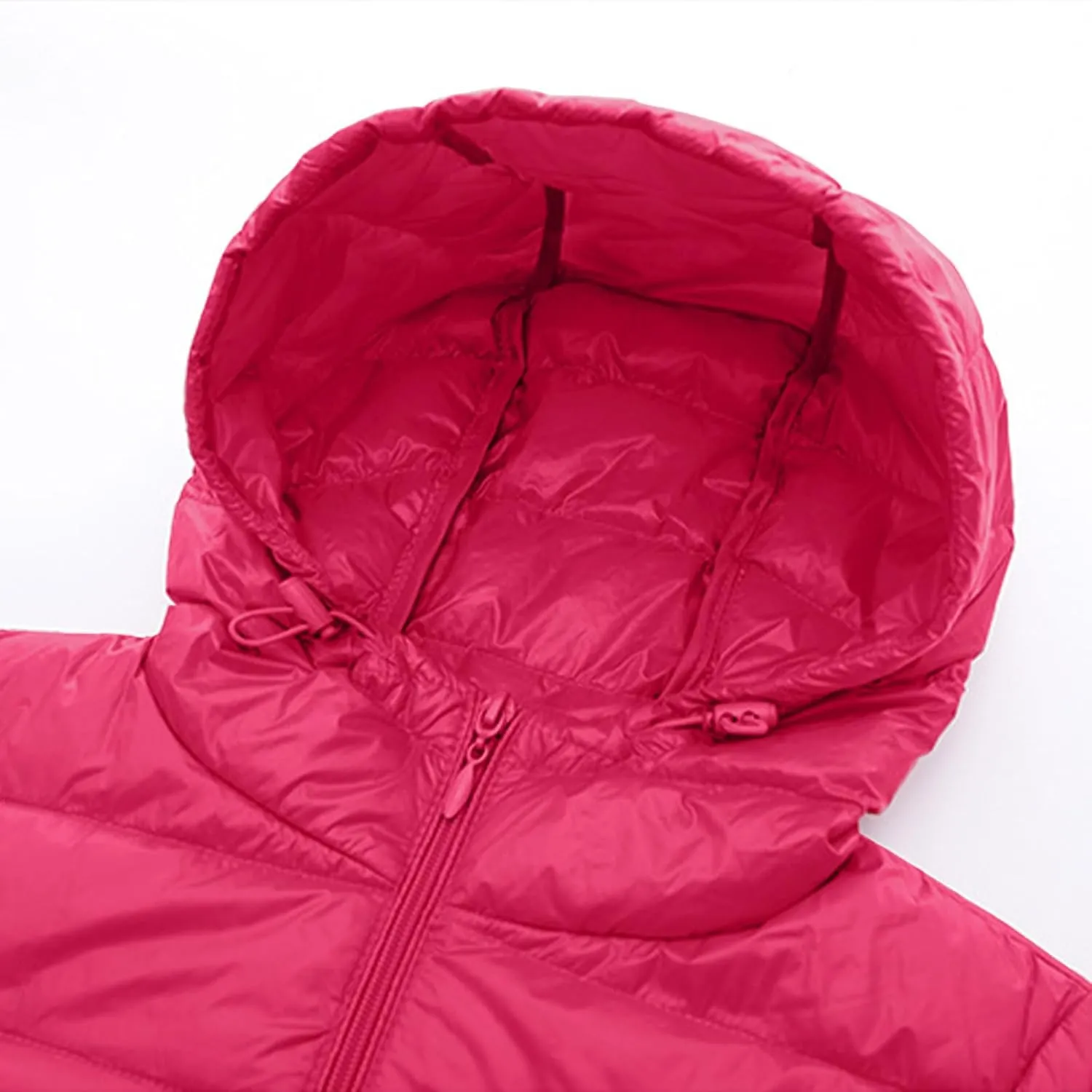 Womens Packable Puffer Jacket Winter Warm Lightweight Down Coat Zip Up Windproof Oversized Long Outerwear with Hood