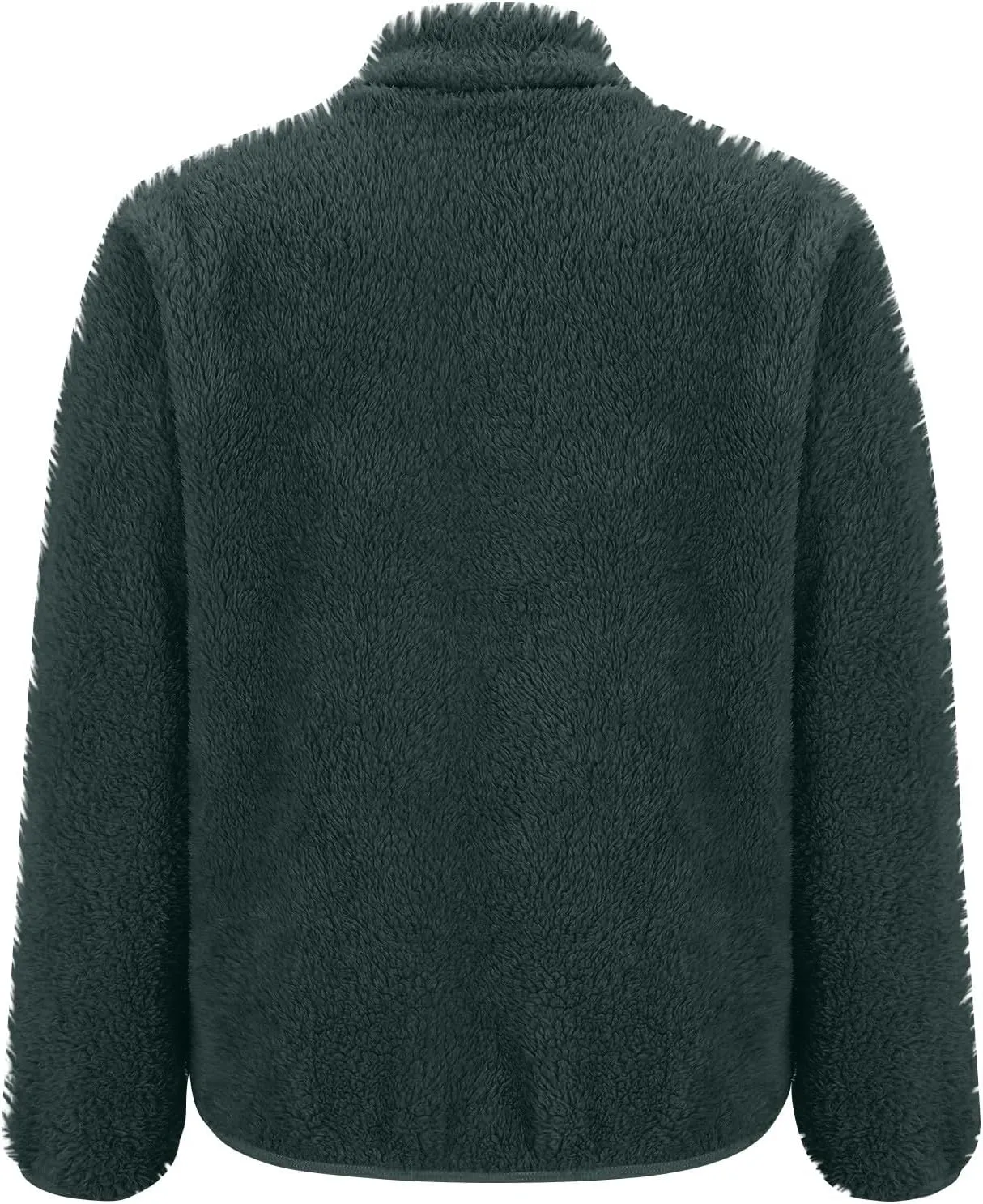Women's Winter Fleece Sweatshirt Jacket Full Zip Sherpa Fur Hooded Jacket Lightweight Shaggy Teddy Coat Outerwear